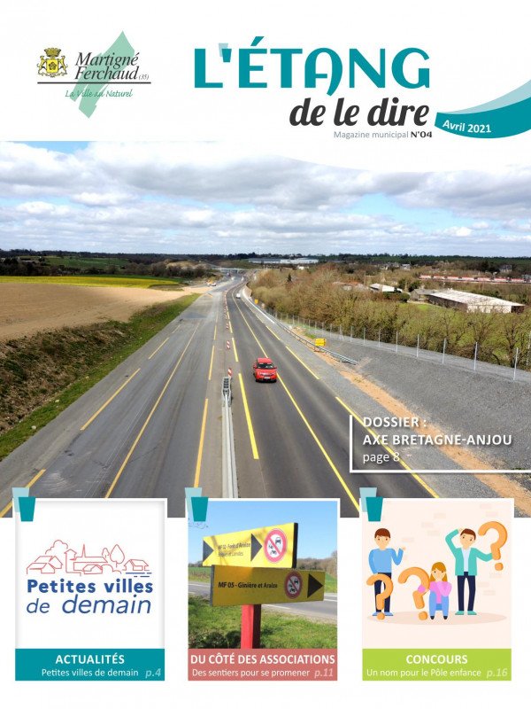 Couverture du magazine municipal de MArtigné-Ferchaud d'avril 2021