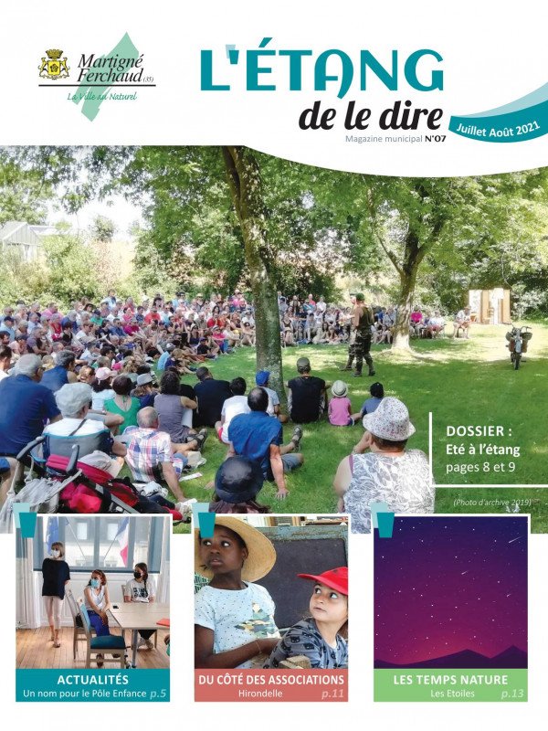 Couverture du magazine municipal de MArtigné-Ferchaud de juillet & août 2021